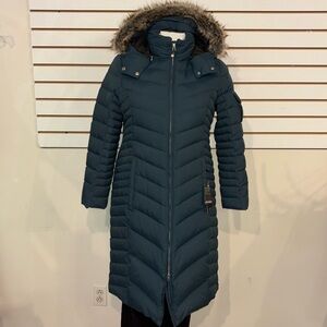 Eddie Bauer Teal Long Puffer Coat